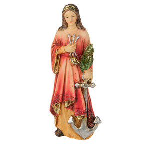 Saint Philomena Cold Cast Resin 4" Hand Painted Statue Boxed