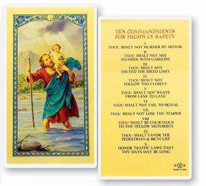 Clear, laminated Italian holy cards with gold accents.  Features World Famous Fratelli-Bonella Artwork. 2.5'' X 4.5'' 