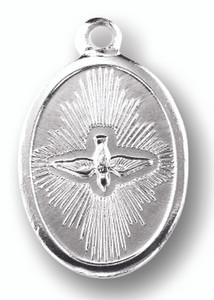 Holy Spirit Silver Oxidized Medal