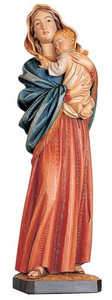 Wood Carved Statue in color, from Demetz Art Studio in Italy.  Statue is Hand Carved in Linden Wood, high relief, shown in traditional colors.  Available in multiple sizes and in fiberglass. Please inquire at 1.800.523.7604 for pricing

