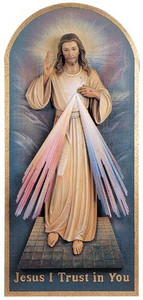 100/49A Jesus Divine Mercy - Fiberglass Carved Statue - From Demetz Art Studio in Italy Hand Carved in Fiberglass. Available in multiple sizes.
Available Standard Sizes:
Fiberglass - 32" x 14 1/2", 48" x 22", 80" x 39"