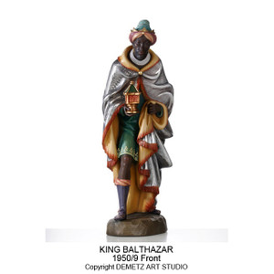 1950/09 King Balthazar -  Figurines are made of an indestructible white Carrara Marble, Fiberglass and Resine Polyester and are Hand Painted in Traditional Colors
Available in 18”, 24”, 30”, 36” and 48”
Animals in Proportion  
Please Contact us at 1-800-523-7604 for Pricing and More Information