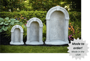 Handcrafted Keystone Cement Grotto for 24" Statue - 36" 