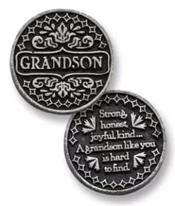 1"D Pocket Tokens are made of genuine pewter with a design on both the front and back