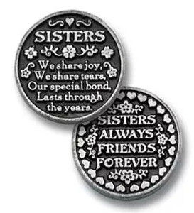 1"D Pocket Tokens are made of genuine pewter with a design on both the front and back