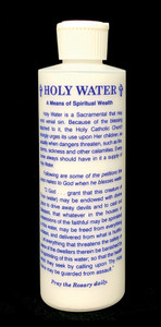 8oz Holy Water Bottle with St Michael Prayer.