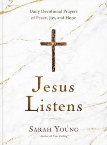 Many of us want to pray, but we feel unsure about what to say or where to start. In Jesus Listens, you go on a 365  day journey of Scripture-based prayers to draw you closer to the One who loves you perfectly. Whether you have bee praying for many years or are new to a practice of prayer,  Jesus Listens guide you in daily devotional prayers of peace, joy and hope. Scripture references at the end of each prayer continually return you to God's word. Savor the presence of the One who understands you perfectly and loves you forever! Suited for your own prayer time or as gifts for friends and fellow Bible study members, this edition features lovely floral touches. Inside, you'll find Scripture and Young's personal insights as she reflects on Jesus' message of peace. 383 pages ~ 5.5" x 7.5" Author ~ Sarah Young
