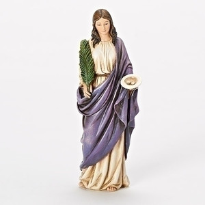 St. Lucy Solid Resin 6in Statue, 66958 