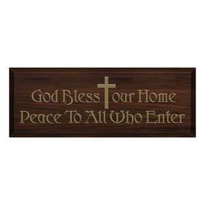 God Bless Our Home wood wall Plaque