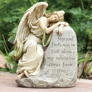 SLEEPING ANGEL MEMORIAL GARDEN STATUE