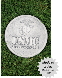 United States Marines Outdoor Cement Stepping Stone - 10"