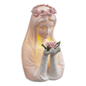 5.5" Madonna In Glazed Porcelain Night Light