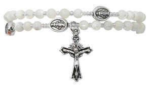 Mother of Pearl Twistable Rosary Bracelet