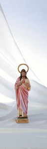 12" Colored Pearl Sacred Heart of Jesus Statue