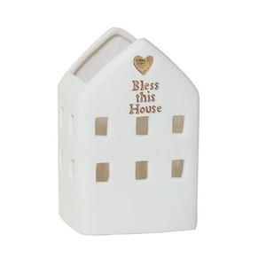 4" "Bless this House" with Heart Porcelain Figure 
