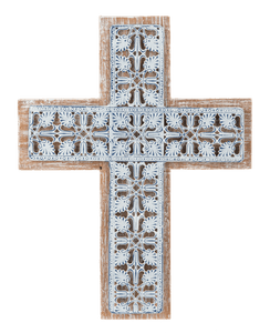 Stamped Medallion Layered Wall Cross