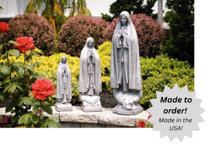Our Lady of Fatima Outdoor Cement Garden Statue - 34" 