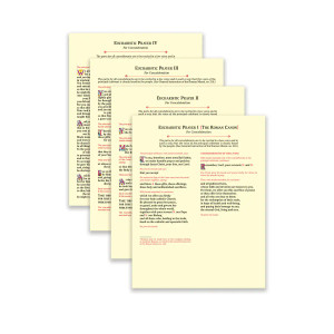Eucharistic Concelebration Prayer Cards - Large Type Edition 