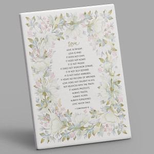 1st Corinthians - Love is Patient, Love is Kind Wall Plaque -  8"