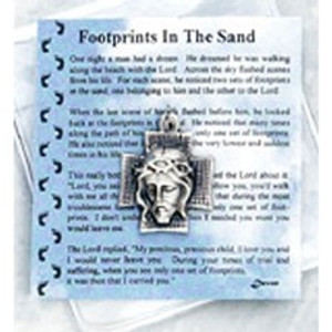 Inspirational Moments~Footprints Prayer Card & Token.  Perfect for purse, briefcase or pocket, these small devotional remembrances are a helpful way to encourage you to have an inspirational moment every day.  Contains a prayer card and devotional remembrance.  Card Size: 2 3/4" x 3