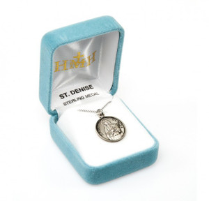 Sterling Silver Round St. Denise Medal
