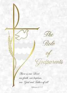 5" x 7" Godparents Folder for Baptism Certificate XB102
100 per box (Gold Ink). Available in Spanish