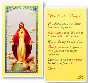 The Lords Prayer Laminated Holy Card