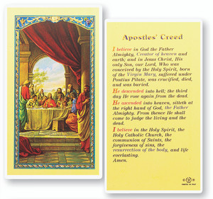 Apostle's Creed Laminated Holy Card 