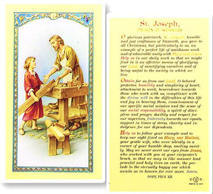 Clear, laminated Italian holy cards with gold accents. Features World Famous Fratelli-Bonella Artwork. 2.5'' X 4.5''.