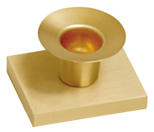 Altar Candlestick 17CS - Solid brass. 2-3⁄4˝H. overall, 6˝H. cross.