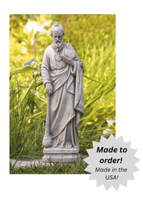 St. Jude Outdoor Cement Garden Statue - 16" or 26" 