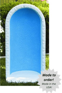 Handcrafted Round Embossed Dot Cement Grotto for 26" Statue - 34"