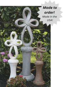 Handcrafted Cast Stone Eternity Cross