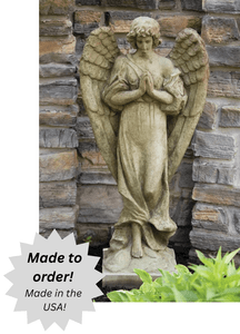 Angel Gabrielle Outdoor Cement Garden Statue - 45"