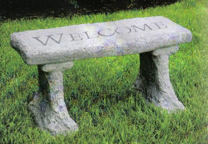 This cement garden bench is beautiful, simple, and comes with six different engravings. This can make a beautiful addition to your garden or can be used as a memorial bench.
Details:
Dimensions: 14"H x 11"W x 29"L
98 lbs
Greetings:
Welcome
Gone yet not forgotten, although we are apart, your spirit lives within me, forever in my heart.
Count Your Blessings
May you find comfort in the arms of an angel.
God grant me the serenity to accept the things I cannot change, courage to change the things I can, and the wisdom to know the difference.
May you have warm words on a cold evening, a full moon on a dark night, and the road downhill, all the way to your door.
