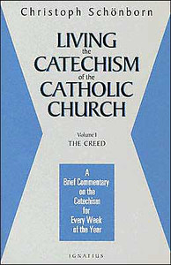 Volume 1 (of 4 Volumes), The Creed. 
Cardinal Schonborn, the editor of the monumental Catechism of the Catholic Church, a worldwide best seller, provides a brief and profound commentary on the first part of the Catechism, the Creed. Schonborn gives an incisive, detailed analysis of the Creed, providing a specific meditation for each week of the year on how to better live the Catholic faith as expressed in the Creed and explained in the Catechism. Through these 52 meditations, Schonborn's hope is for the reader to not just have a better grasp of Catholic doctrine and belief, but especially to grow in a greater love of and devotion to the person of Jesus Christ. Also available are Volumes 2,3 & 4. 