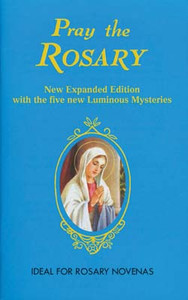 Pray the Rosary is the most popular and comprehensive pocket-size Rosary booklet. With a flexible, illustrated blue cover and magnificent full-color illustrations of each Mystery, this Pray the Rosary  is ideal for praying Rosary Novenas, Family Rosaries, and the Five First Saturdays. Pray the Rosary is also perfectly suited for Private Recitation during quiet, personal prayer-time. 