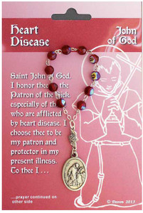 One Decade Rosary ~ St John of God. John of God is patron saint of booksellers, printers, heart patients, hospitals, nurses, the sick, and firefighters and is considered the founder of the Brothers Hospitallers.