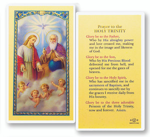 Prayer to the Holy Trinity Laminated Holy Card