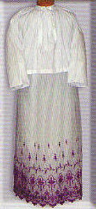 Skirted Alb 1830, Wheat or Cross Design