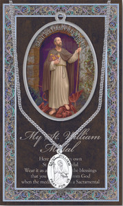 Patron of Adopted Children.  3" X 5" vinyl folder with removalble oxidized medal.  1.125" Genuine Pewter Saint Medal won a Stainless Steel Chain. Silver Embossed Pamphlet with Patron Saint Information and Prayer Included. Biography/History of the Saint and gives the Patron's attributes, Feast Day and Appropriate Prayer. (3.25"x 5.5")

 