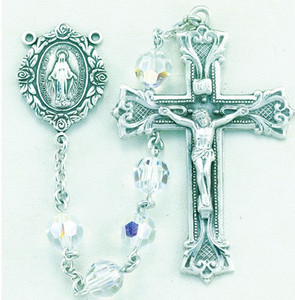 Crystal Swarovski Sterling Rosary 