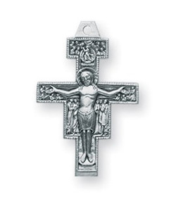 Sterling Silver San Damiano Crucifix Medal