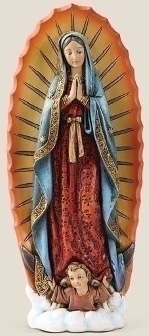Our Lady of Guadalupe Statue. Resin/Stone Mix. Dimensions: 7.25"H x 3"W x 1.5"D