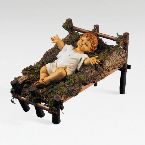 Fontanini Infant with Natural Wood Manger 2-PC Set - 50" Scale