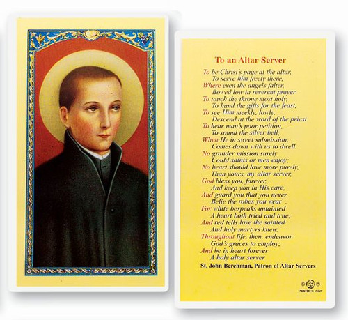 Clear, laminated Italian holy cards with gold accents. Features World Famous Fratelli-Bonella Artwork. 2.5'' X 4.5''.