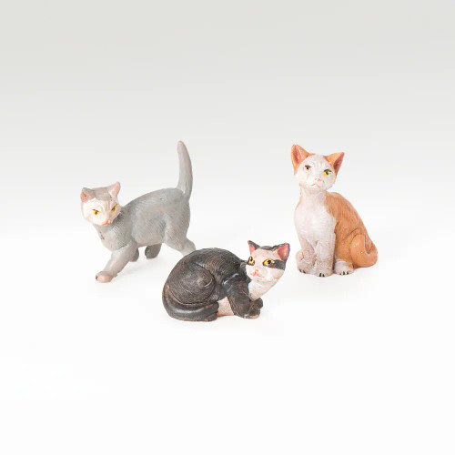 Fontanini Nativity Figurines - Cat Family Set - 5"