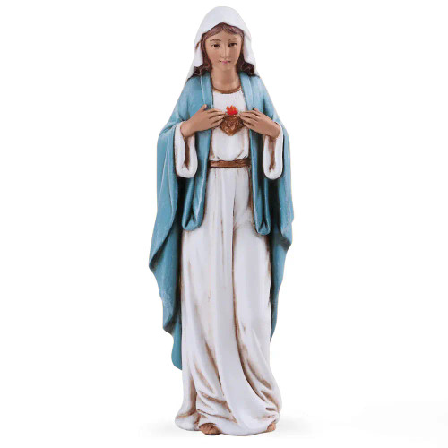Immaculate Heart of Mary Statue; Renaissance Collection - 4"