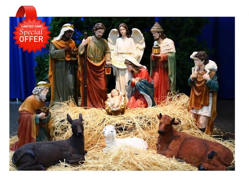 12-Piece Indoor/Outdoor Nativity Set - 32"