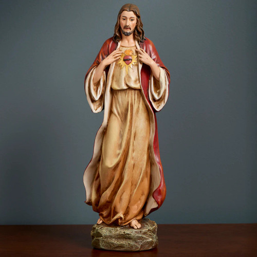 Sacred Heart of Jesus Statue; Renaissance Collection - 14"